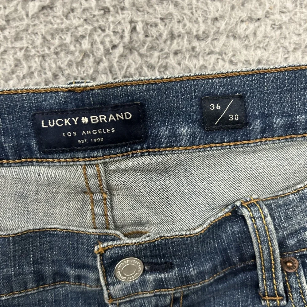 Lucky Brand Jeans Mens 36x30 Blue Denim 410 Athletic Slim Medium Wash Stretch